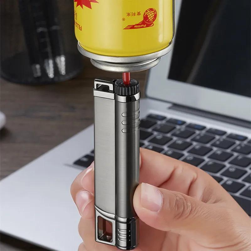 Briquet Tempête Au Gaz Flamme Jet Flamme Turbo Réglable Coupe-Vent pour Briquet Tempête Au Gaz Flamme Jet Flamme Turbo Réglable Coupe-Vent pour