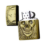 Briquet Zippo Tête De Mort Or